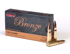 PMC
PMC7.62A
BRONZE LINE
7.62X39, 123GR, FMJ
AMMUNITION

SPECIAL
$25.90 /PER 20
$129.50 /PER 100
$249 /PER 200