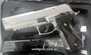 German Sig, cased with 2 magazines. Please see all photos attached as we do not send any more photos. The firearm is in very good condition. The price includes 