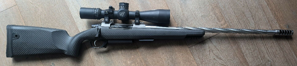 Custom 300 Norma Magnum Improved (35 degree/AW) built on a Lone Peak Arms Titanium Fuzion.