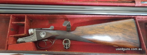 Made in 1914 priceps action in good condition for age bores shiny bluing good some worn off at muzzles nitro proof 2 3/4 inch chambers proofed for 1 1/4 loads