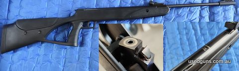 Near new air rifle. German brand, thumbhole stock. Come with a scope. good fun for small things. The Diana two-sixty combines an ergonomically designed thumbhol