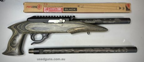 High-end Tactical Solutions semi-auto pistol (Ruger 10/22 platform) with two PWS carbon barrels included. The fitted barrel is 10‚Äö√Ñ√π and the unfitted is 15‚