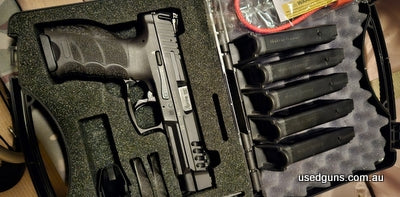 As new, beautiful firearm with one of the best feeling grips on the market. Lobos Industries trigger upgrade and 6 magazines. 5" match grade barrel. Bought on a