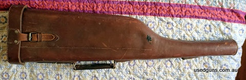 Leather Leg of Mutton gun case for SxS shotgun. Very good condition.