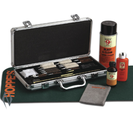 HOPPES DELUXE UNIVERSAL CLEANING KIT IN ALUMINIUM CASE