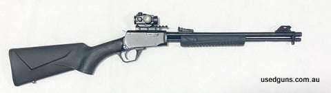 This great little pump-action rifle will suit a new-gun buyer. It is in mint condition and has hardly fired a shot. Not only that, it is fitted with a Nikko Sti