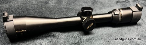 Nikon Monarch 4-16x42 with side parallax adjustment and mildot reticle. Excellent condition, no ring marks. Comes with factory flip up covers. $15 post Australi