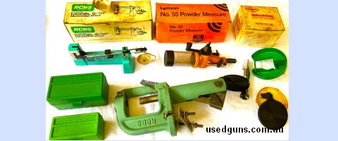 RCBS reloading press and fittings as per photo