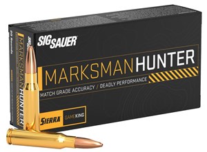 SIG SAUER
E65CMGK130-20
MARKSMAN HUNTER
6.5 CREEDMOOR, 130GR, HOLLOW POINT
AMMUNITION
LOADED WITH SIERRA GAME KING

$79.90 /PER 20
$359.55 /PER 100