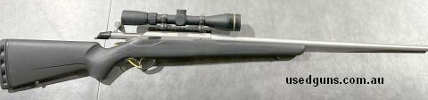 This Tikka left hand presents in excellent condition without any marks. It has been set up with a Limbsaver recoil pad and Leupold rail and rings. This has been