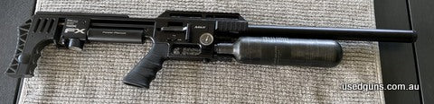 Very good condition accurate a powerful PCP air rifle. Has 700 mil barrel and 480 cc air bottle. Comes with Fx hard case , 2 x magazines and fill probe. Contact