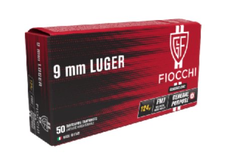 FIOCCHI 9MM LUGER 124GR 50PK FMJ