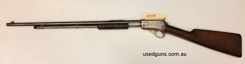 Good condition M62 takedown pump. Very small crack in butt stock, leading from edge of underside tang. Almost all bluing not present. Very popular and sort afte