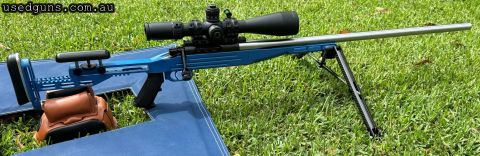 Complete rifle setup for F/TR. Built on a Kelbly Atlas Single Shot, Short Action, Right Bolt, Right Port; Triggertech Diamond Trigger; 31" IBI Heavy Palma 1:10 