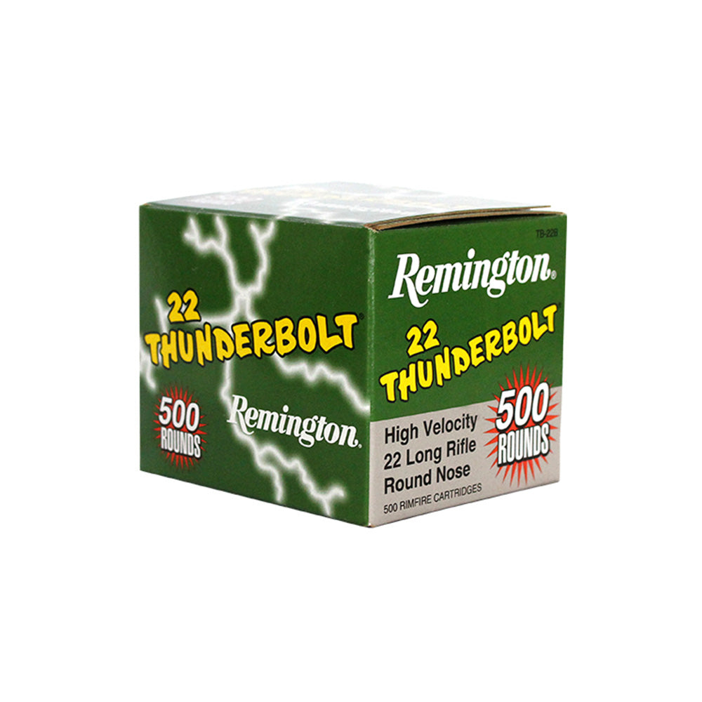 REMINGTON 22LR 40GR HV RN THUNDERBOLT 500 PK 1255FPS • Pack 500