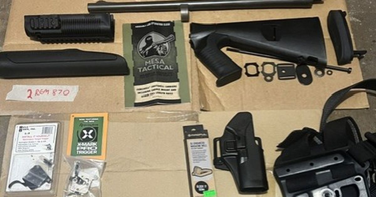 Shed clean out Remington 870 700 Mossberg 500 Glock 17 Barrels Stock