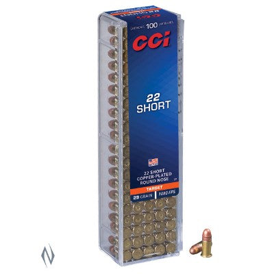 CCI 22 SHORT 29GR RN 100 PK 1080FPS C27