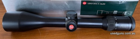 Leica ER series 2.5-10 scope with pled reticle. Scope has been mounted on one rifle only and is in excellent condition. Beautiful optics and a pleasure to use. 