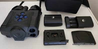 Excellent condition pulsar accolade 2 XP50 Pro LRF binos. Two battery's plus a pack that holds 3aa battery's as backup. Padded case and original packaging inclu