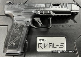 Canik Rival-S Steel in 9mm. In stock for immediate delivery. Comes cased with 3 mags, holster, Optics plates and tools. $30 freight Australia wide except WA (Pe