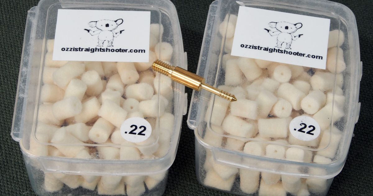 22 Caliber WOOL FELT cleaning pads & Jag. For rifle barrel cleaning