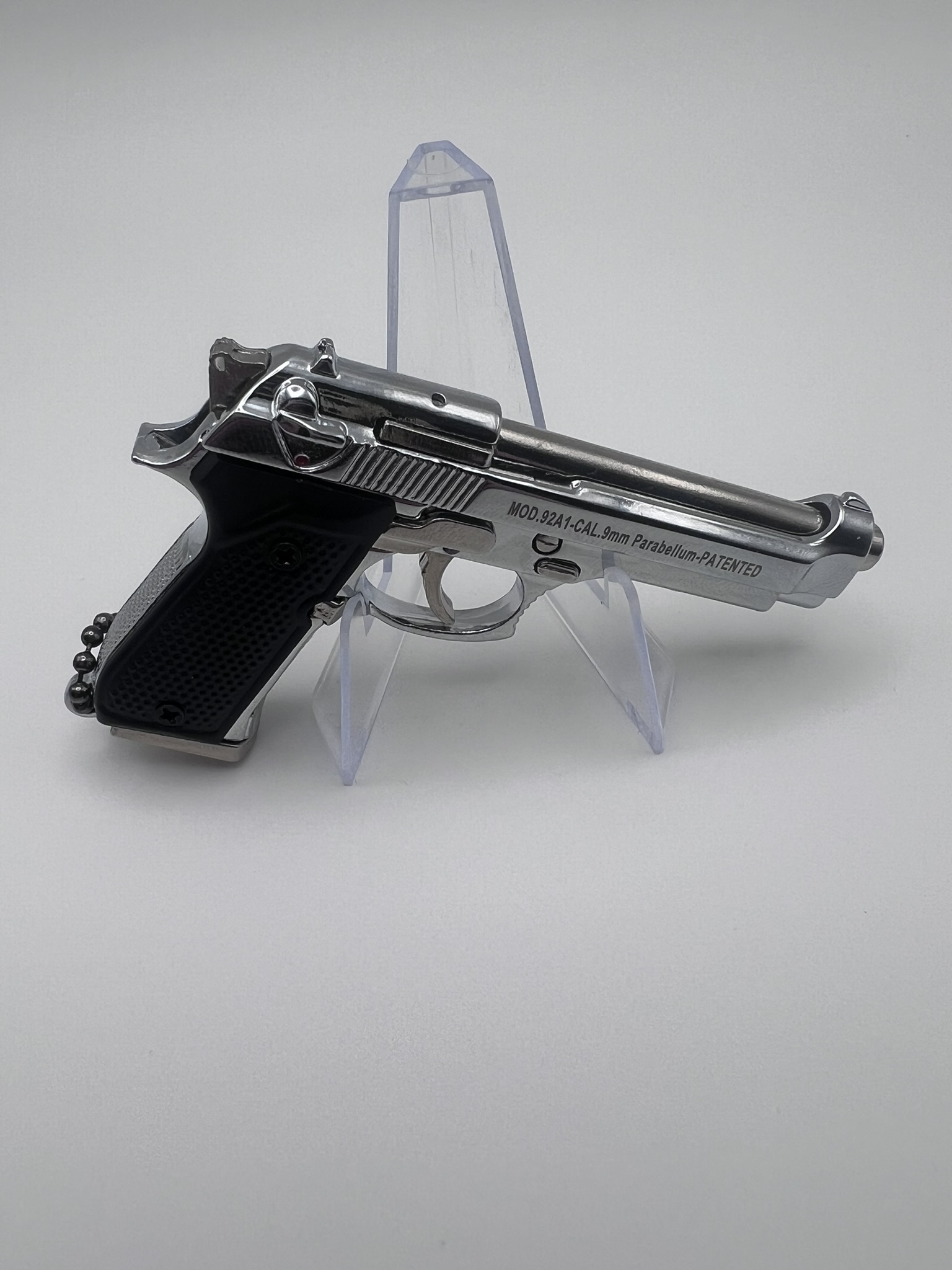 Mini Replica Beretta 92A1 Chrome Finish 6 cm ***No Licence Required***