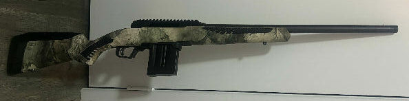 The only American made straight pull on the market. Comes with 3 10 round mags. Camo stock, 20” barrel. Bolt handle can go left or right side.