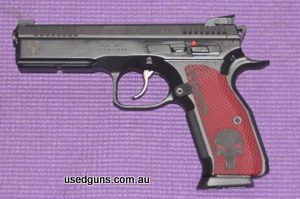 Stock Number H9730. CZ Shadow II semi auto in 9mm. Comes with Hogue bag and 5 mags.