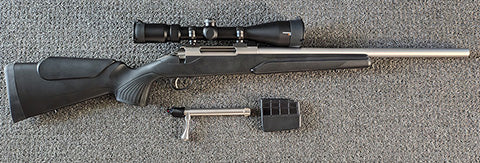 Scope and rings not included 12" twist rate 20" varmint barrel I bought this as a range rifle and haven't been for 4 years so I would like to move it on to fund
