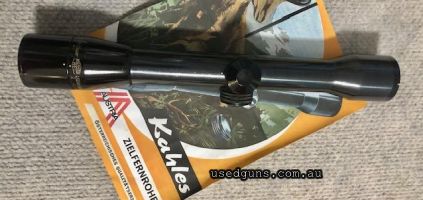 Kahles Helia 4x36 scope in excellent condition. Fully serviced ready for use on any rifle. Steel tube with 7A plex reticle. Phone 0429849007. If reply by email 