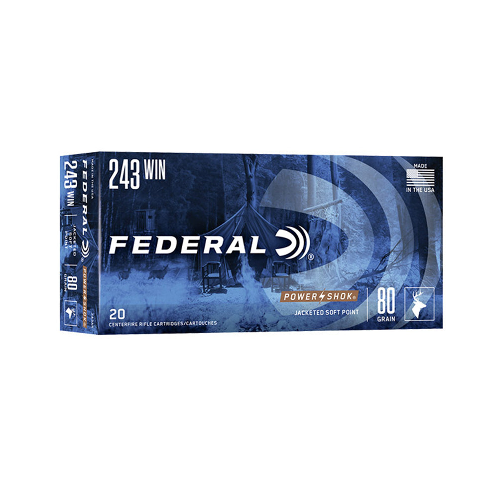FEDERAL 243 WIN 80GR SP POWER-SHOK • Pack 20