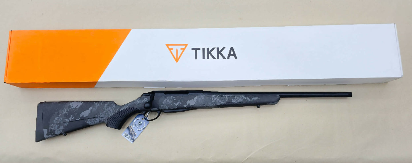 BRAND NEW TIKKA T3X Super Lite Blackout in the versatile 350 Legend with Fluted Cerakote 20" D16 Profile barrel and threaded M15x1 Muzzle with protective thread
