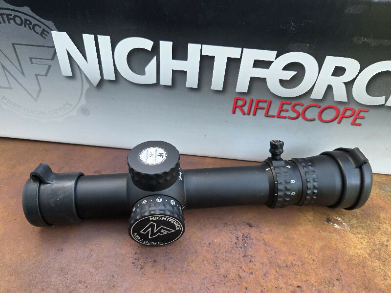 Near new Nightforce NX8 1-8x24 F1 Capped top turret with FC-DMX mil reticle scope. Suit new buyer. I had this mounted on a 223 for a competition that I now long