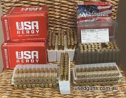 For sale is 412 rounds of factory ammo and 80 once fired cases. 180 rounds of Winchester USA Ready 125 gr open tip projectiles 100 rounds of Hornady American 12