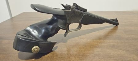 Thompson Contender in 357 setup for black powder, BoMar rear sight Comes with 40 inserts, spare parts, 3 different grips. Can include 1000 148GN HBWC for an ext