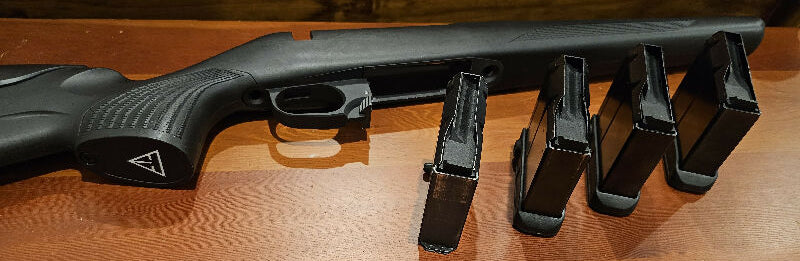 4 x Tikka T3X CTR mags to suit .308Win and 6.5CM. 3 mags are brand new and have only been test fit and cycled a few times at the range. Also selling the CTR bot
