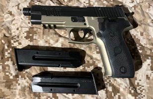 The Sig Sauer P226R Combat is built to surpass even the harshest handgun standards. A true M1913 rail allows for the mounting of pistol accessories such as ligh
