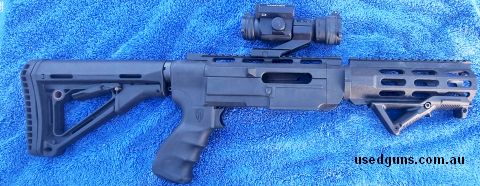 Archangel stock with vortex strike fire red dot and Magnifier.  price plus postage