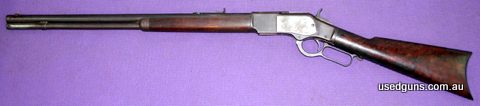 Stock Number.13929. Winchester model 1873 in 44-40. Features 24 inch round barrel. Good original condition. Shooter not a collector.