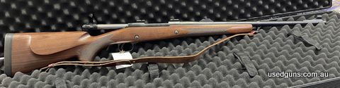 Check out this rare gem! Winchester Model 70 Safari Express Left hand. 375 H&H 24 inch barrel with open sights. Weaver bases, excellent condition. Gun has been 