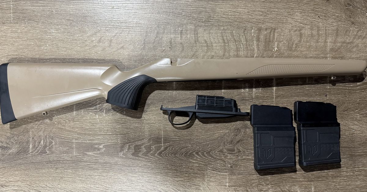 Tikka Wooden Stock and grips, Magazines