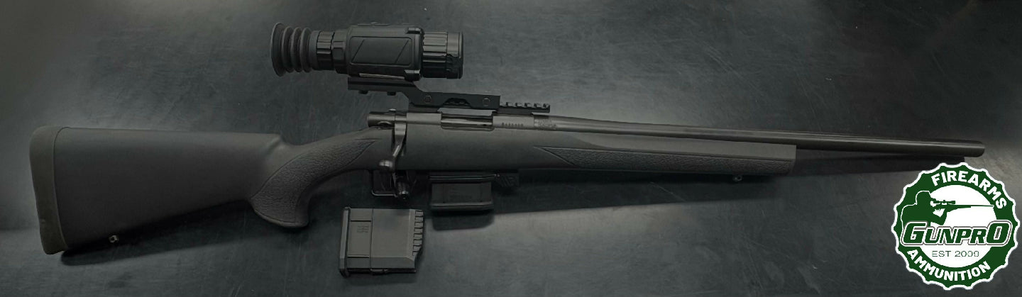 Used Howa Mini 223 in excellent condition, fitted with Hikmicro Thunder TH35 thermal scope. Comes with Waters Rifleman bottom metal, 2 mags. This is the ultimat