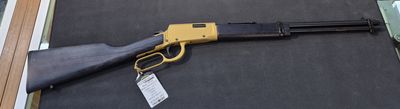 USED ROSSI RIO BRAVO BLACK WOOD GOLD CERAKOTE .22LR LEVER ACTION - SN: BWFG4929879