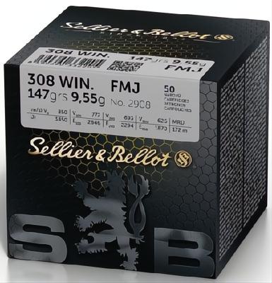 Sellier & Bellot 308 Win 147 grain FMJ Ammo (50pk)