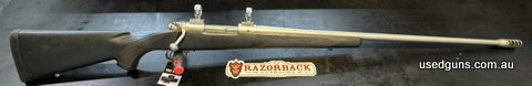 Winchester Model 70 classic stainless, control round feed, jewelled bolt, has had muzzle brake fitted, gun has a few blemishes but presents in great condition.