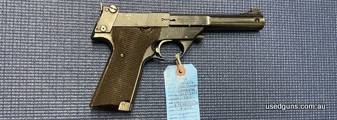 Good condition High Standard Supermatic in 22LR. Sports a 5.5 inch barrel. Cycles well, barrel in good nick. Great little trainer.