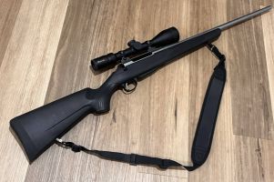 '- Tikka T3X Lite Stainless Barrel - Burris Droptine 4.5-14x42 Scope - Leupold Ring Mounts - Lazhets Sling with Swivels Extremely little use, under 30 rounds. H