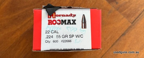 Opened box. 500 projectiles measured by weight. Price includes postage