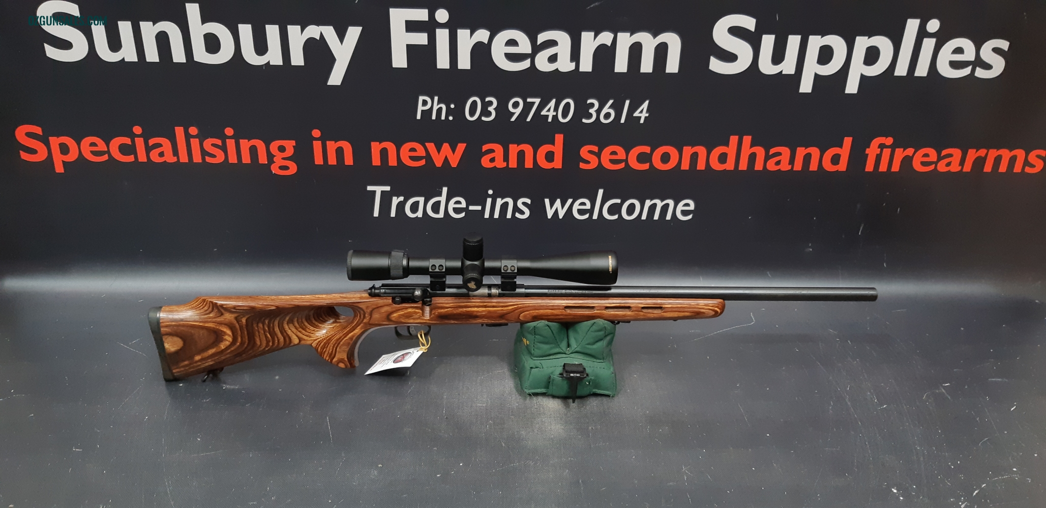 Savage MKII 22LR Varmint Laminate+Scope S/H AW186