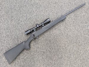 HOWA
1500 SPORTER
308WIN
5 SHOT
22 INCH SPORTER BARREL
BLUED FINISH
HOGUE ALLOY PILLAR BEDDED STOCK
TASCO WORLD CLASS 3-9X40 SCOPE
1 INCH MOUNTS AND RINGS
#B619207

EXC+ $469
